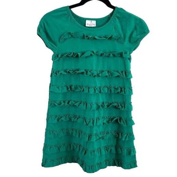 Hanna Andersson Other - Hanna Andersson Green Ruffle Dress Sz 120 (US 6/7)